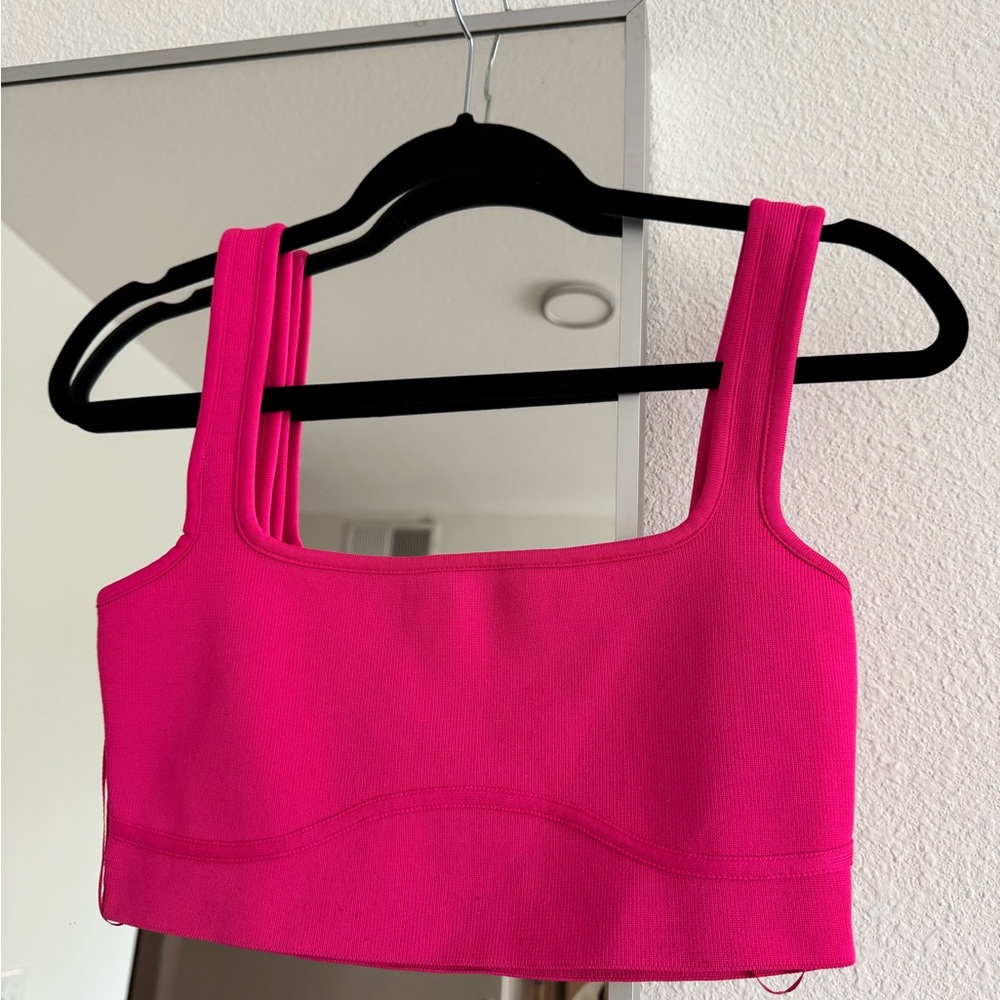 Zara Pink Crop Top with Wide Straps